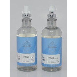 2 Aromatherapy FRESH START SAGE CEDARWOOD vitamin E oil mist bath & body 5.3 oz