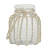 Deco 79 Glass Decorative Candle Lantern with Rope Handle, 8"