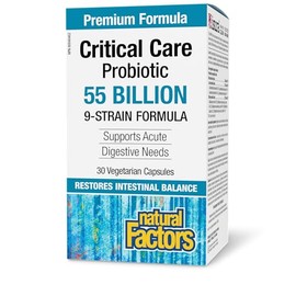 Natural Factors Critical Care Probiotic 55 Billion Live Probiotic Cultures 30 Vegetarian Capsules