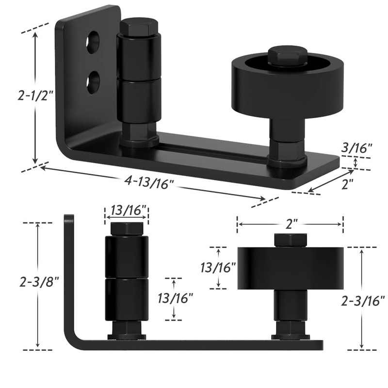 SANKEYTEW Sliding Barn Door Floor Guide for Bottom, 8 Setup