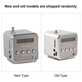 Portable Music Player Mini Digital Speaker FM Radio Stereo PC Fashion Support TF Card and U Disk(Silver)