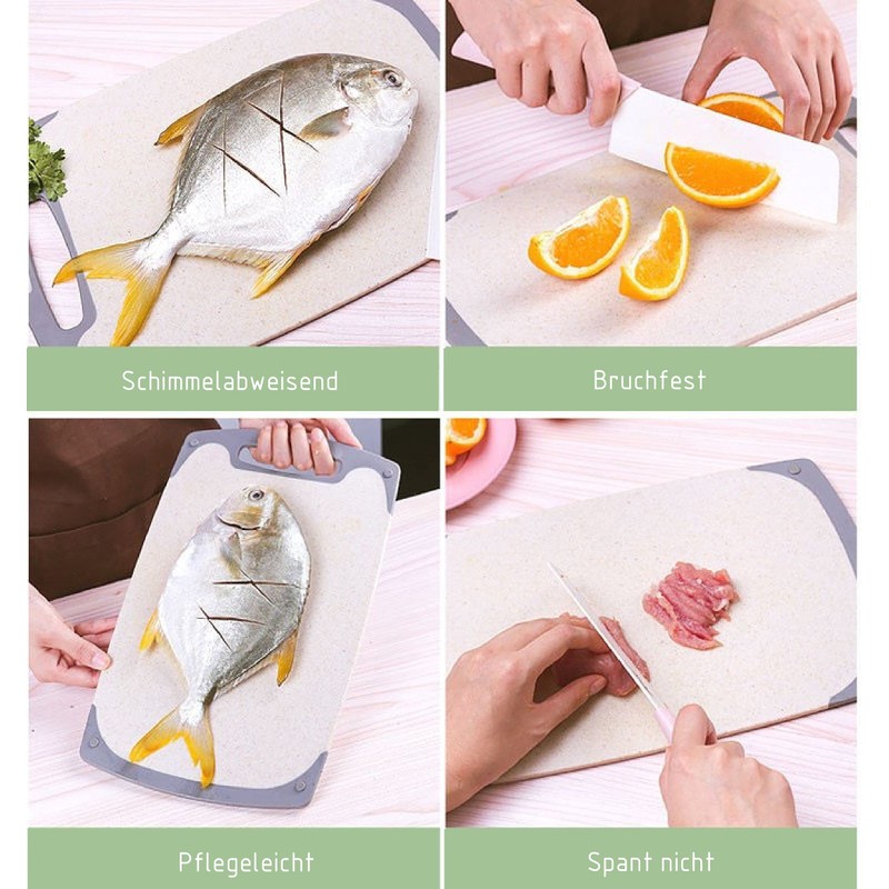 KPYTO Breakfast Boards Set of 4 25 x 15 cm