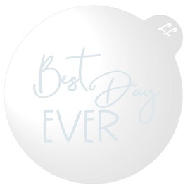 LissieLou Best Day Ever Cookie Embosser Wedding Love Icing Fondant Stamp - Clear
