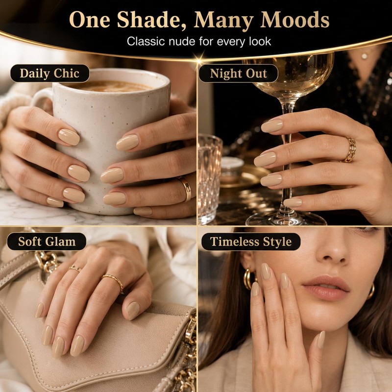 Nude Beige Nail Polish Pen for Women, Water-Based Quick Dry