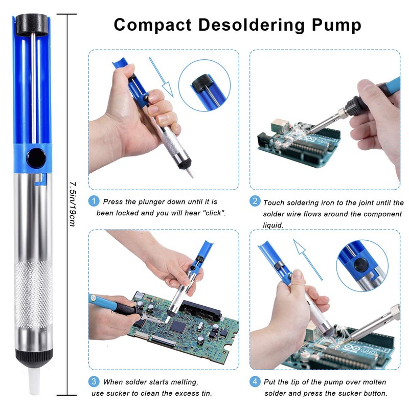 Soldering Iron Kit, Adjustable Temperature 13-in-1 60W Soldering Tool, Solder