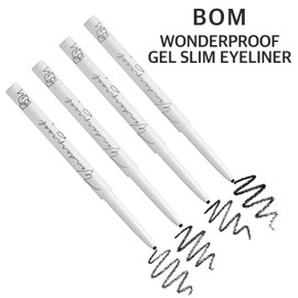 bom Wonderproof Slim Gel Eyeliner Pencil(2mm) Smooth Gliding, Soft Motion, Long Lasting(04 CLASSIC BROWN)