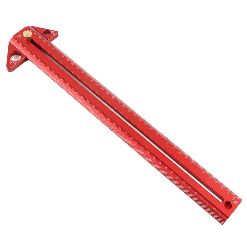 Woodworking T Track Ruler Multifunctional Aluminum Alloy Portable Wood Measuring
