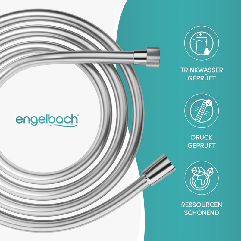 Engelbach® Plastic Shower Hose 1.25 m – Shower Hose with
