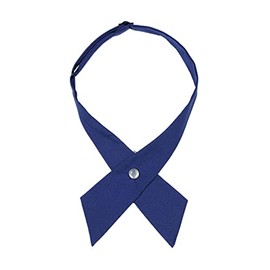 FYBownot School Ribbon, Cross Tie, Bowtie, Plain Accessory, Unisex, Weddings, Office, Receptions, Parties, Neck Size Adjustable, sapphire blue
