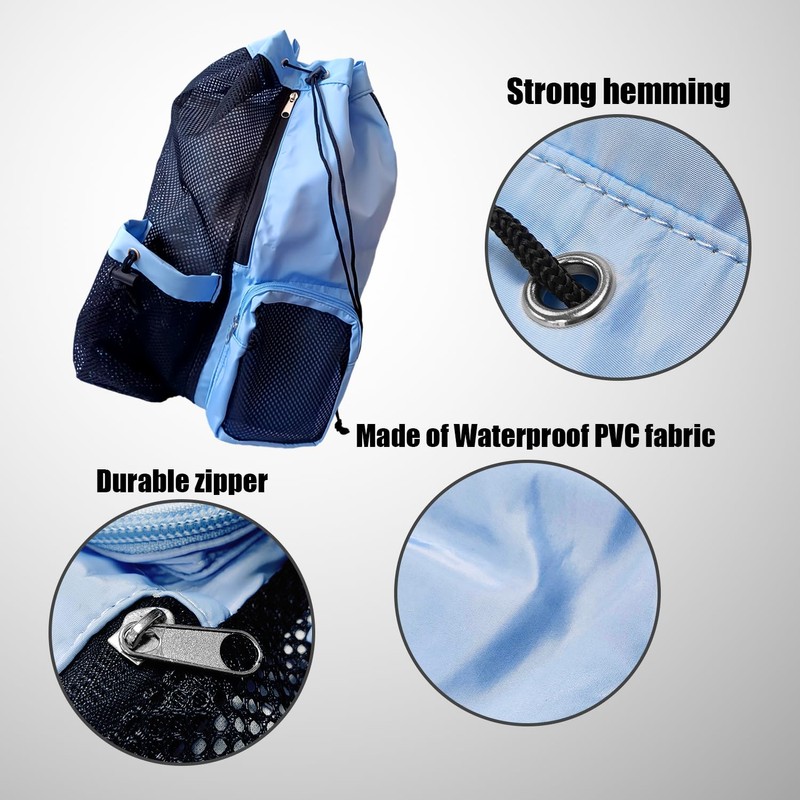 MEMOFYND 1 x Swimming Bag with Drawstring and 1 x