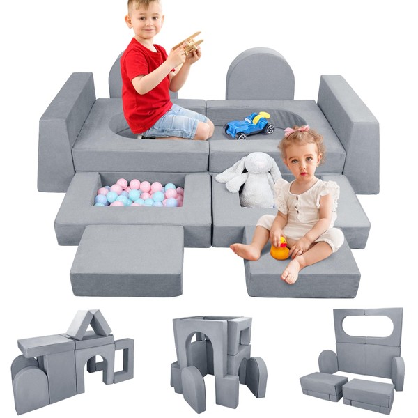 11pcs Kids Couch, Premium Toddler Couch for Child Teens, Play