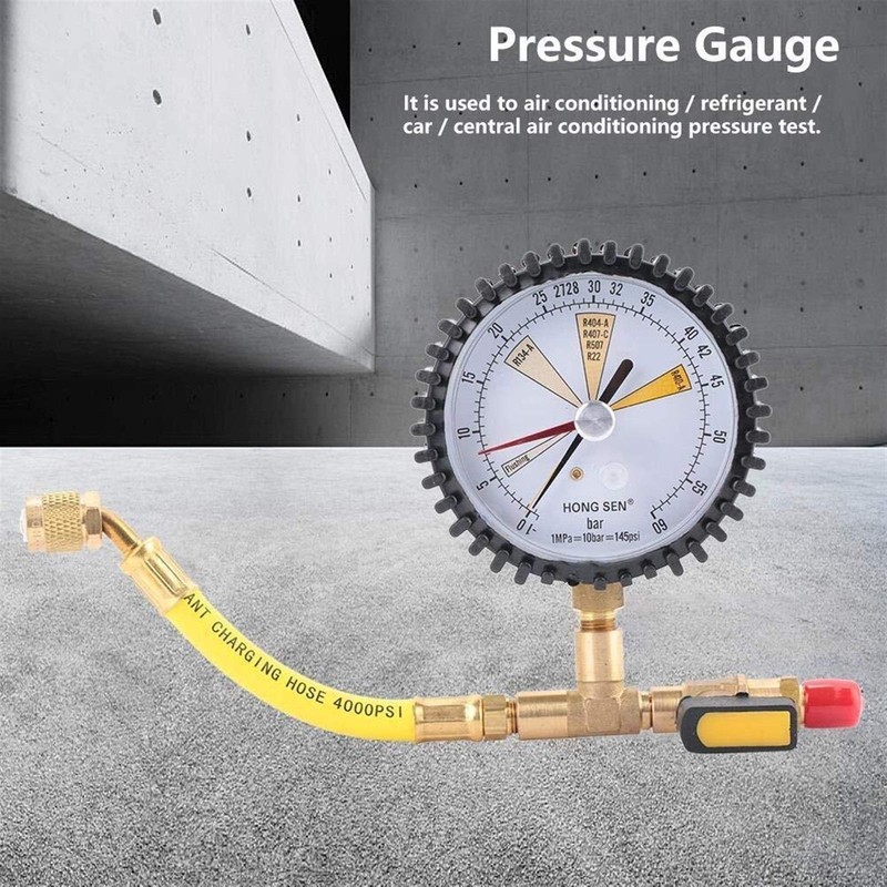 Nitrogen Pressure Test, Air Conditioning Refrigeration Nitrogen Pressure Test Gauge