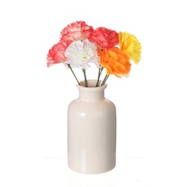 120 Pcs Silk Carnation Flower Artificial Carnations Fake Carnations Artificial Flowers Head for Wedding Decoration, DIY, Funeral Arrangements Wreaths Diameter 3.5'' and 6'' Stem (Classic Color)