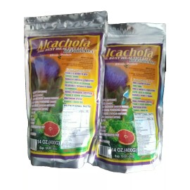 RRosas Products 2 PACK ARTICHOKE FLAXSEED POWDER 14 OZ EACH ALCACHOFA REFORSADA 400 GR