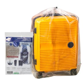 2 PCs/pack Drawstring Plastic Dust Cover Bags,Transparent Storage Bags with multi-purpose for Home Organization, suitable for luggage, blanket, big doll, duvet and reusable (Size S 40 x 82 + 23 cm.)