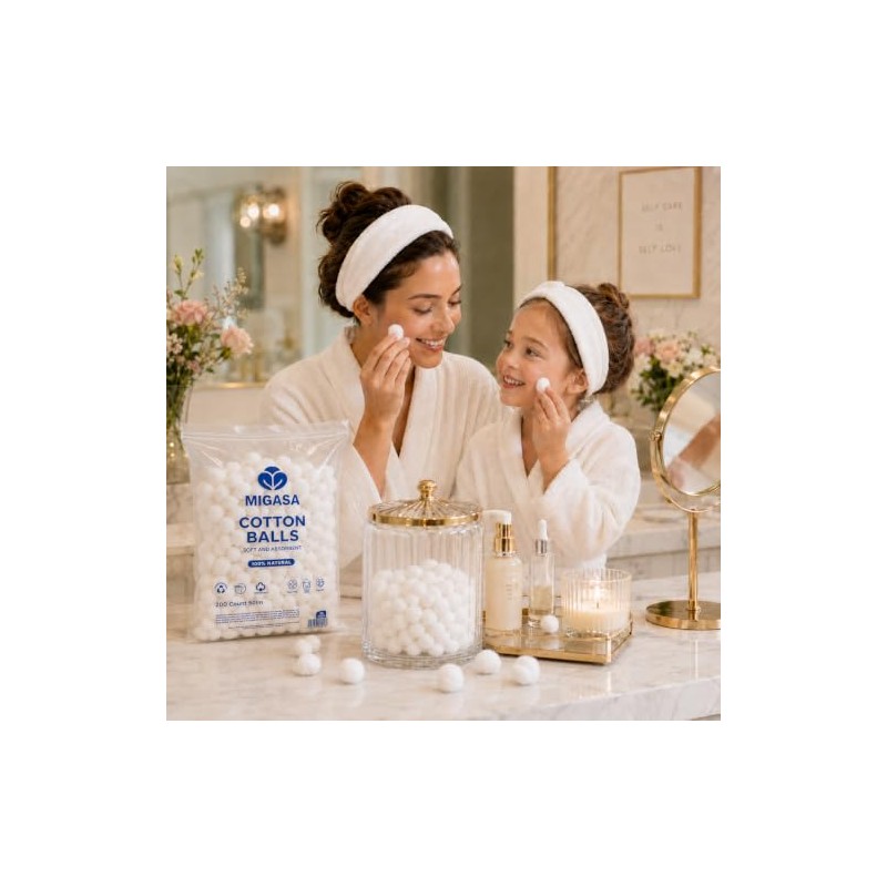 Cotton Balls – 200 Count per Bag, 120g Each, 3-Pack