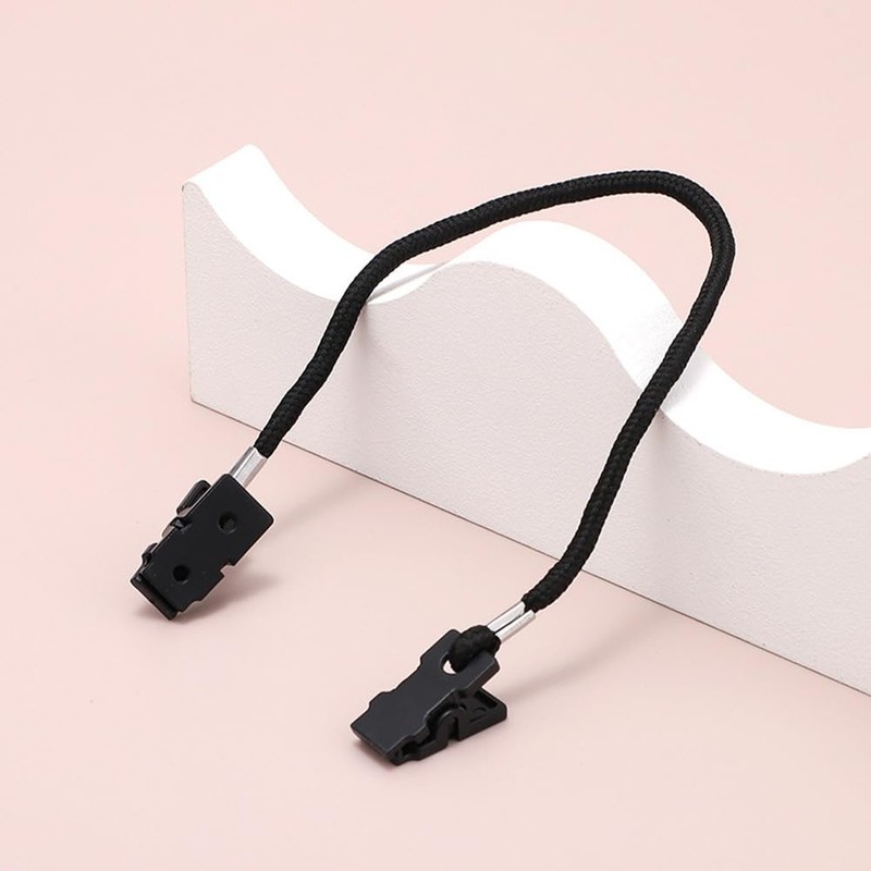 QIKEJI Hat Retention Clip, Hat Keeper, Hook, Black, Set of