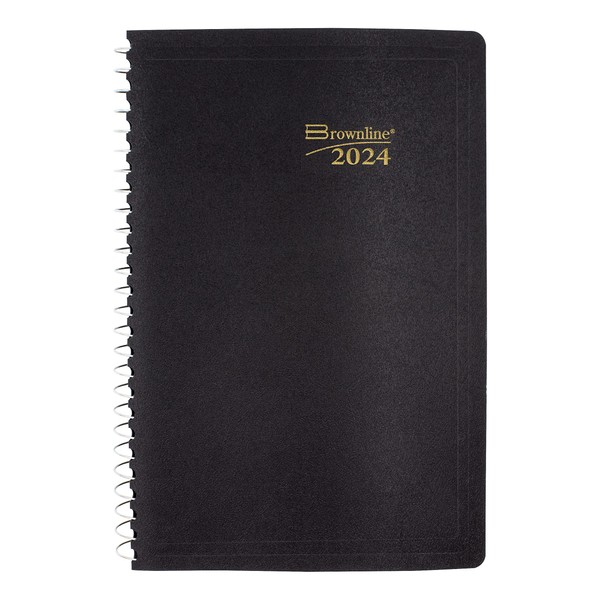 Brownline 2024 Essential Daily Planner, Appointment Book, 12 Months, January