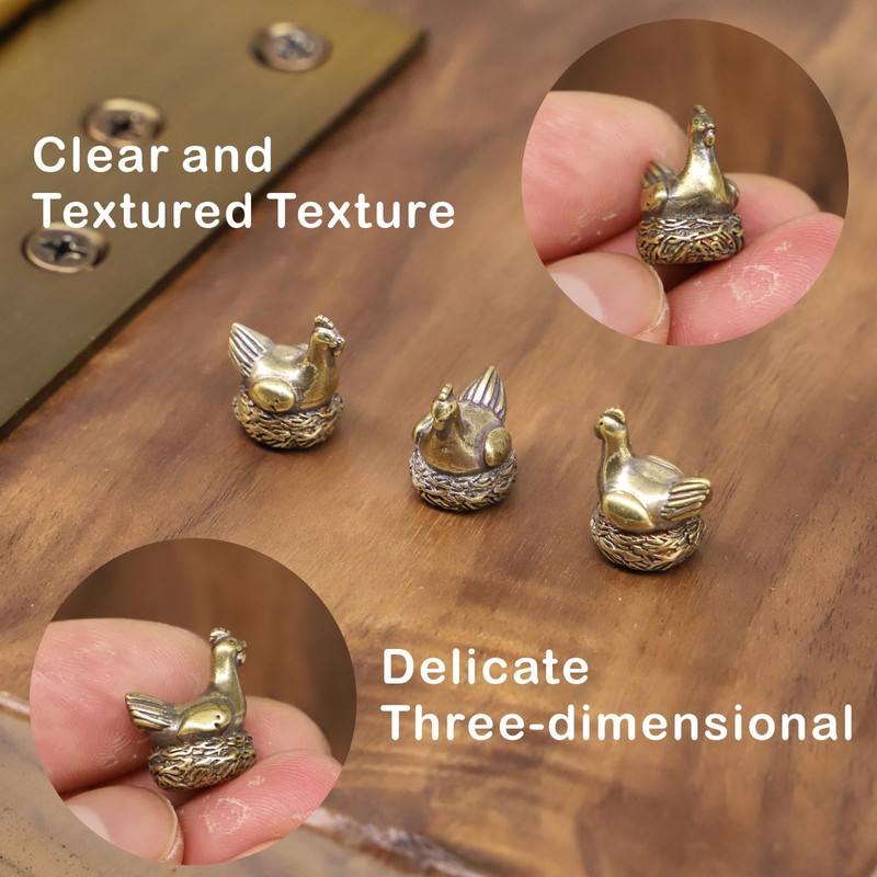 RillyRellow Hinge Head Chicken, Hinge Decorative Topper, Miniature Magnetic Figurine