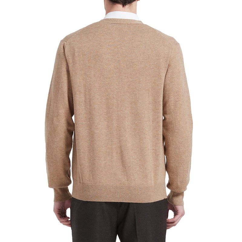 Kallspin Men's Cardigan Sweater Wool Blend V Neck Buttons Cardigan