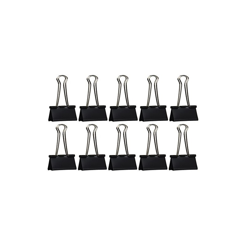 Rapesco FBC410B1 Foldback Clips 41 mm Large - Black [Pack