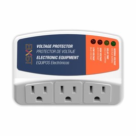 BXST Refrigerator Surge Protector 3 Outlet Power Strip for Home Appliance 30S Delay Voltage Protector Brownout Surge Protector Plug for TV/PC/Fridge15A 1800W 140J