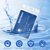 50 PCS Plastic Badge Holder, Vertical Name ID Card Badge