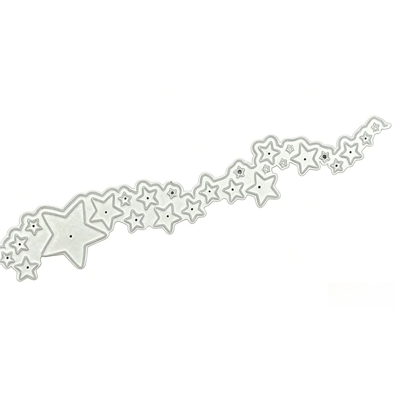 AUGsa Star Border Metal Cutting Dies, Lace Edge Stencil Template
