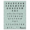 Stencil1 Old English Font Stencil 1/2" Letters - Upper and
