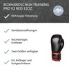 Ju-Sports Boxhandschuh Training pro V2 Leder, Black/red, Größe 12oz