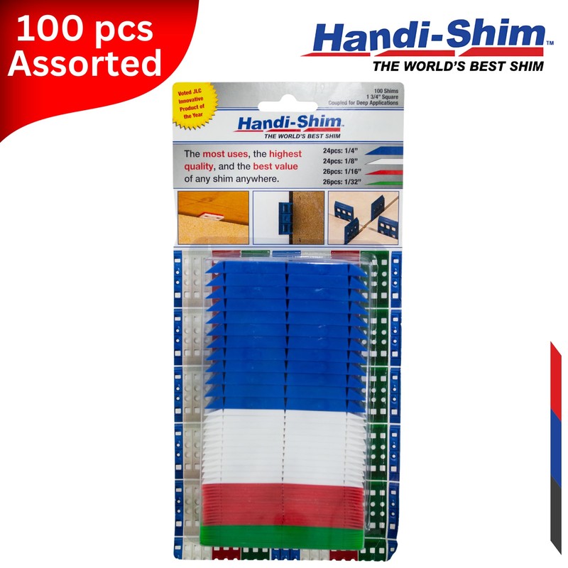 Handi-Shim Heavy Duty Reusable Plastic Construction Shims for Spacing, Leveling,