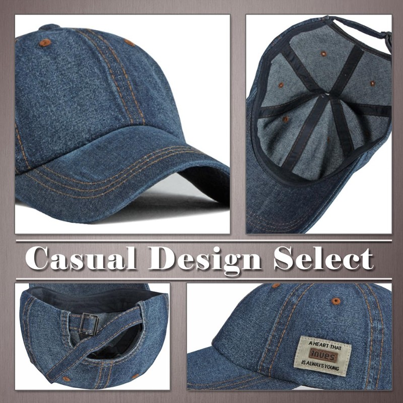One Limitation CP416 Denim Patch, Simple, Cap, Brim, Casual, Men's,