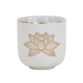 Buddhist Altar Hasegawa Teacup White Gold Lotus 2.2 Buddhist Altar Supplies, Tea Cup