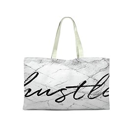 Le Jardin du Lin Printed Shopping Bag Reusable Foldable Fabric Bag with Two Long Handles Size: 50 x 40 cm