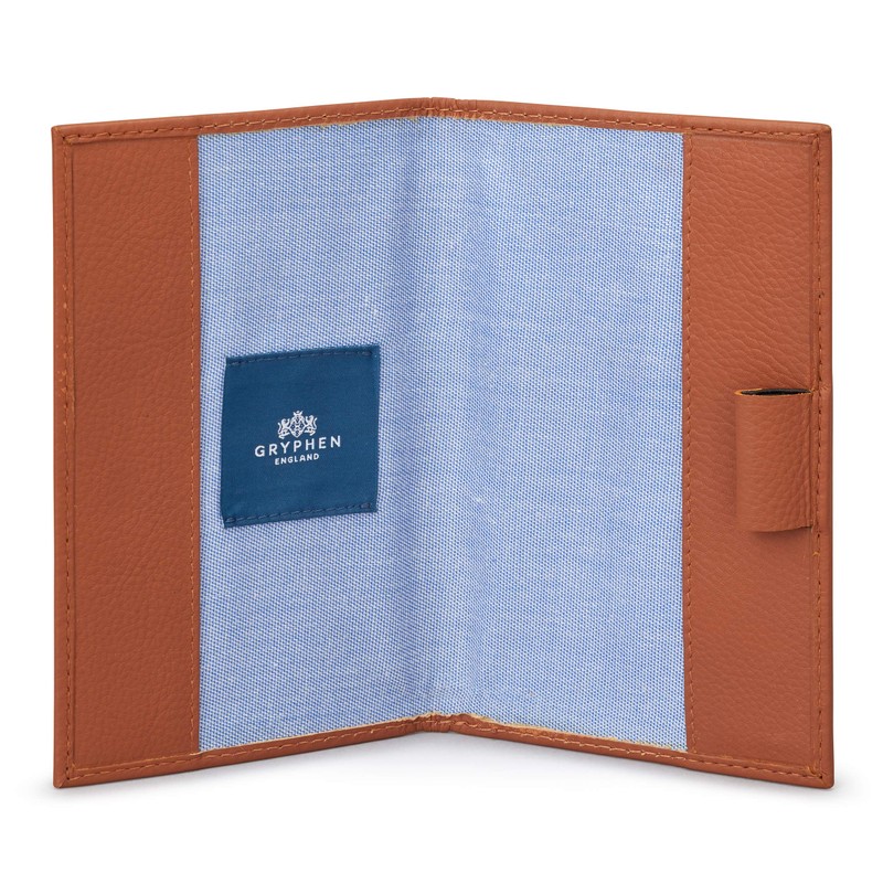 Gryphen Hoxton Leather Golf Scorecard Holder with Pen Loop (Tan)