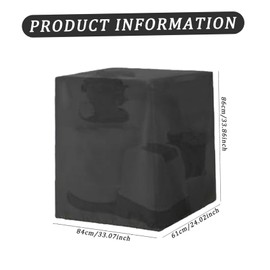 Pool Pump Shelter Dustproof Pump Cover 84 * 61 * 86cm Garden Cover Foldable Above Ground Pool, Warm Insulated Oxford Cloth Weather Black