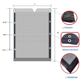 Heavy Duty Mesh tarp for Dump Truck Mesh Tarp Many Sizes (7'x18‘)