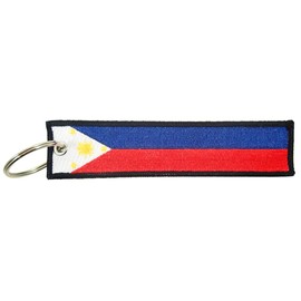Luso Aviation Philippines Flag Key Chain, 100% Embroidered