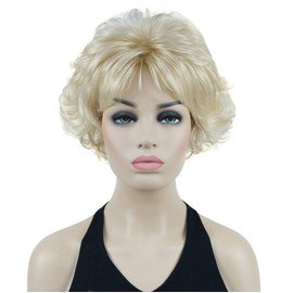 Lydell 8" Short Curly Women Wigs Soft Shaggy Layered Classic Cap Full Synthetic Wigs (24BT613)