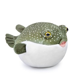 lilizzhoumax Simulation Pufferfish Plush Toy 8” Realistic Stuffed Animal Pufferfish Plush Toy Cute small Pufferfish Plush Toy Super Soft Sea Animal Home Decoration Gift for kids green