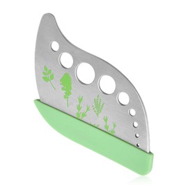 Luckious Brand Herb Stripper 9 Holes, Kitchen Herb Leaf Stripping Tool - Stainless Steel Cutter with Safe Cover for Vegetable Stems, Kale, Herb, Rosemary, Mint