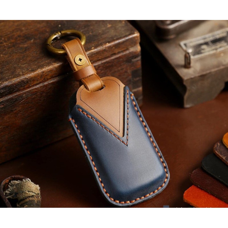 Kinotaka Honda Odyssey 2 Button Leather Key Case Step Wagon