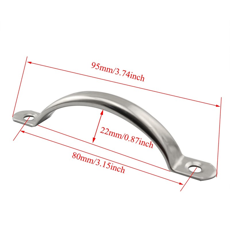 PZRT 2pcs 95mm Stainless Steel Door Handle Cabinet Drawer Hardware