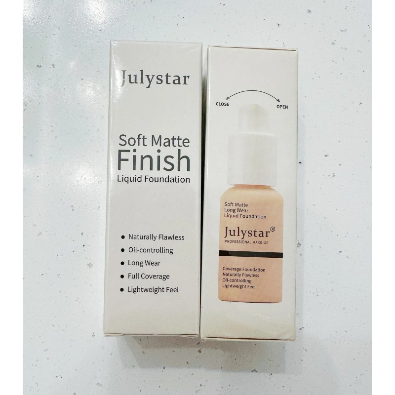 Julystar Soft Matte Liquid foundation make up waterproof Long Wear