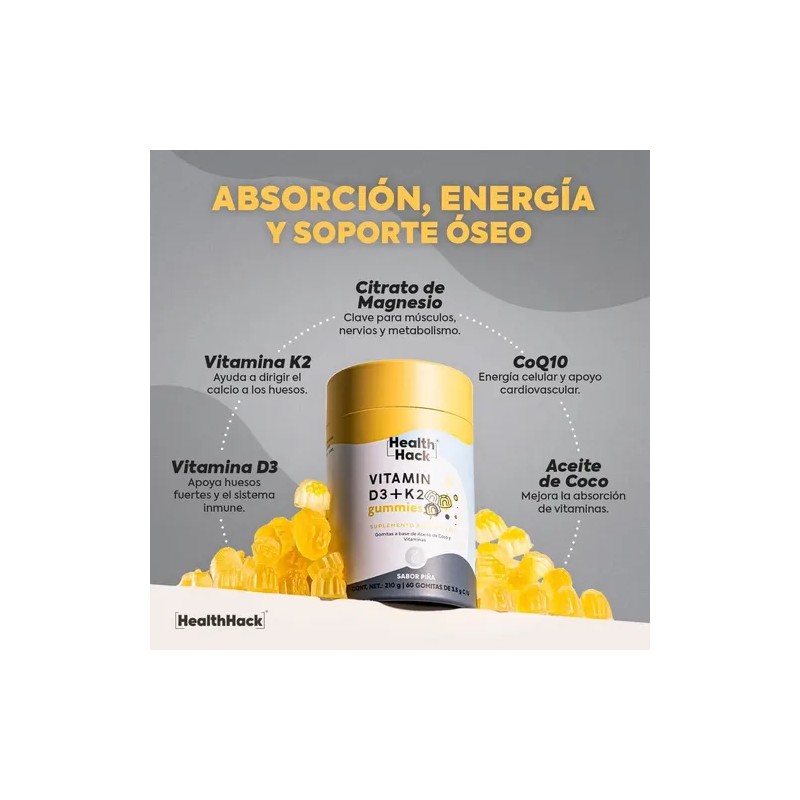 Vitamina Gomitas Aceite Coco Coenzima Q10 Magnesio 400 100 Coq10
