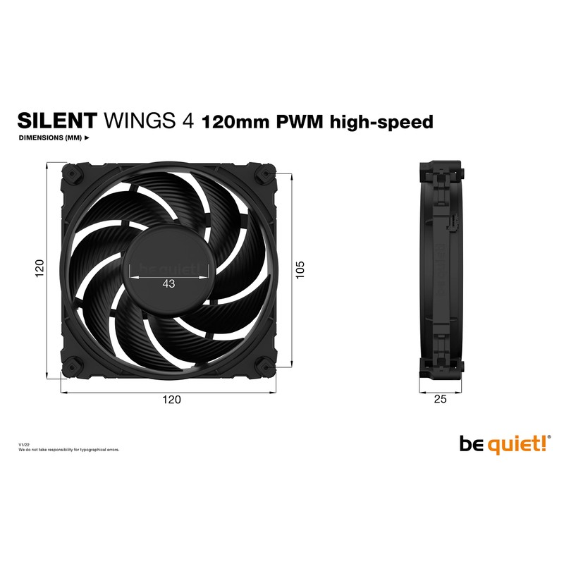 be quiet! Silent Wings 4 120mm PWM High Speed 2500