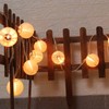 TIGOMOOV Lantern String Lights Plug in, Outdoor White Lights String