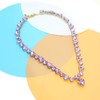 JNF Crystal Rhinestone Choker Collar Necklace For Women, Purple, Multicolor