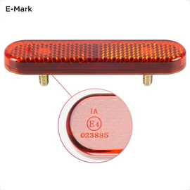 Pack of 2 87 x 21 x 8 mm Motorcycle Bicycle E4 Reflector Red Rear Reflector Cat's Eye Multifunctional Scooter E-Approved
