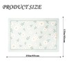 Floral Non Slip Bath Mat, Rubber Backing Ultra Thin Spring